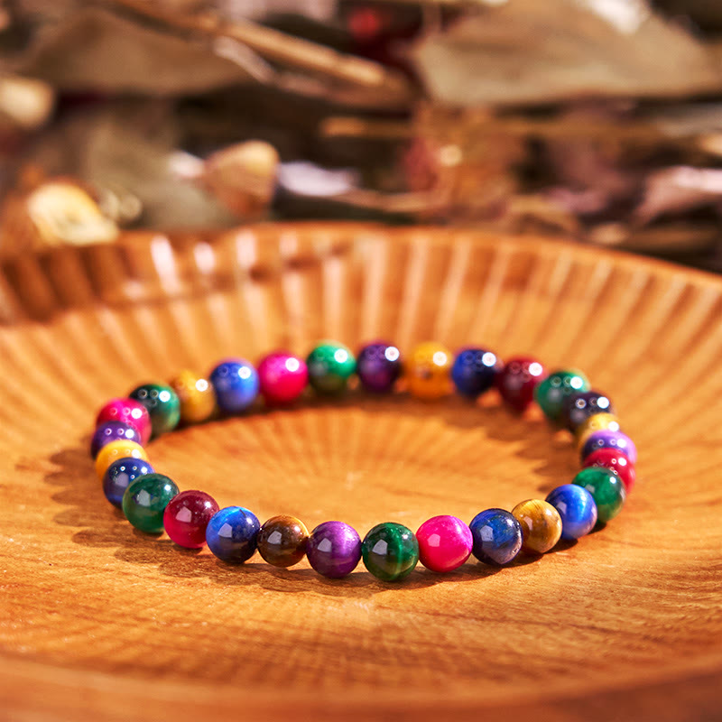 Buddha Stones Tiger Eye Resolve Courage Bracelet - 0.23 in (6 mm) - image 0