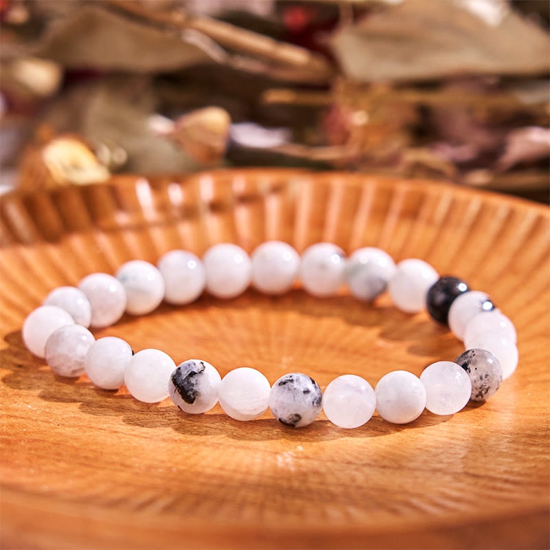 Buddha Stone Rainbow Moonstone Harmony Bracelet - image 1