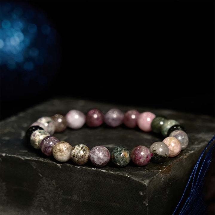 Buddha Stones Rainbow Tourmaline Positive Bracelet - image 1