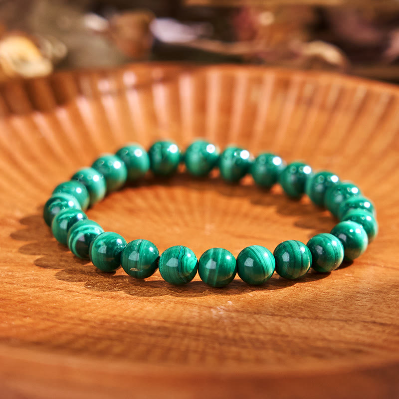 Buddha Stones Natural Malachite Protection Calmness Bracelet - 6mm - image 0