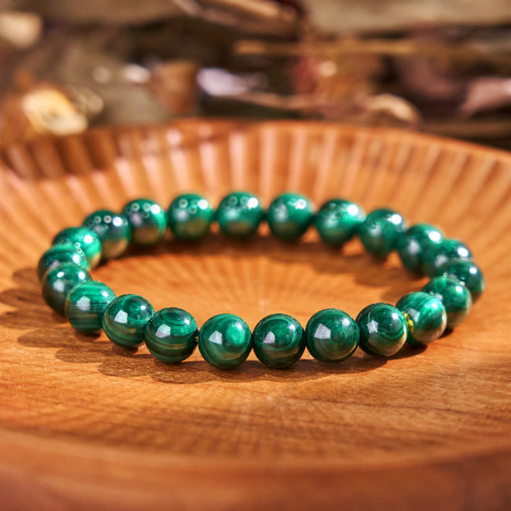 Buddha Stones Natural Malachite Protection Calmness Bracelet - 8mm - image 2