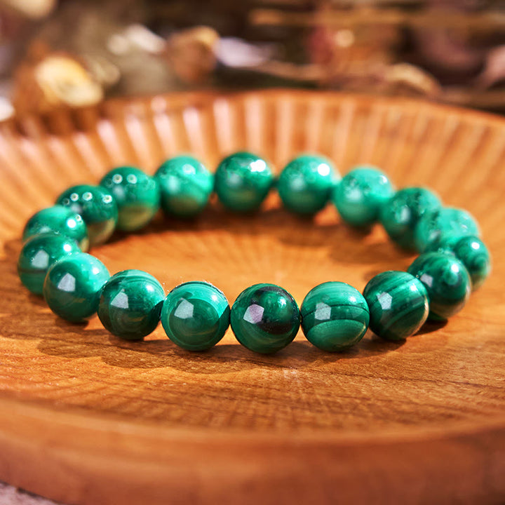 Buddha Stones Natural Malachite Protection Calmness Bracelet - 12mm - image 8