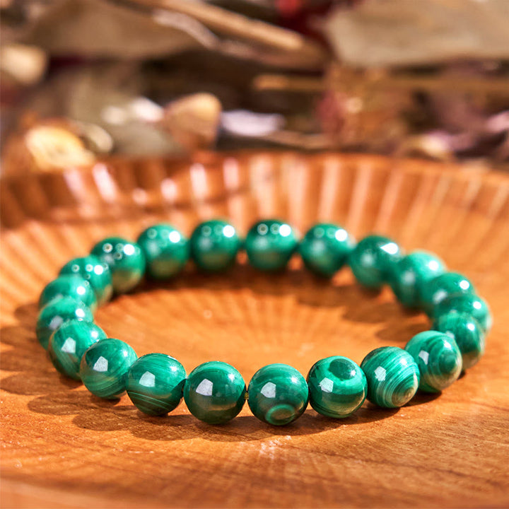 Buddha Stones Natural Malachite Protection Calmness Bracelet - 10mm - image 6