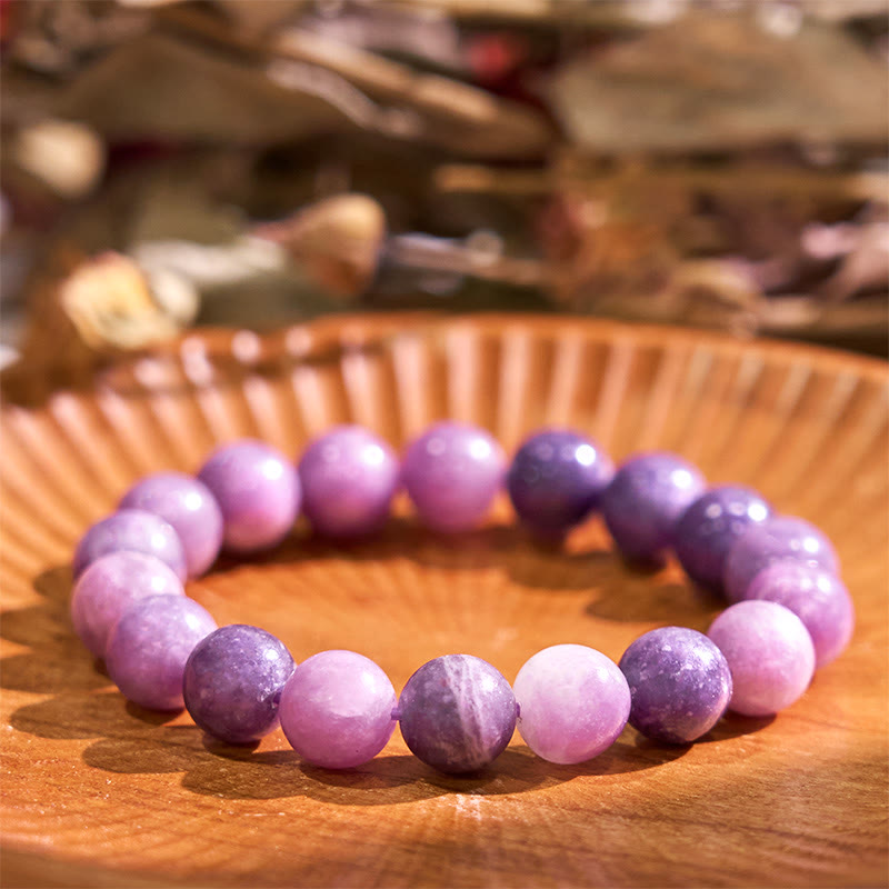 Buddha Stones Purple Mica Stone Positive Bracelet - Purple Mica Stone(Wrist Circumference: 14-16cm) - 10mm - image 7