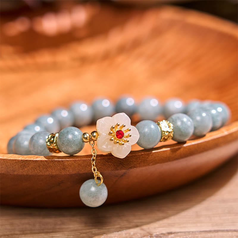 Buddha Stones Jade Abundance Flower Bracelet - Jade(Wrist Circumference: 14-16cm) - image 0