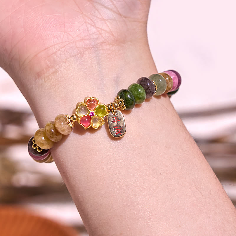 Buddha Stones Tourmaline Jade Safe And Well Love Bracelet - image 2