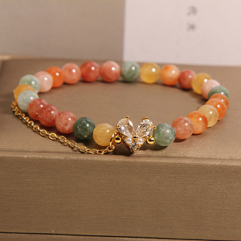 Buddha Stones Citrine Green Crystal Prosperity Bracelet - Various Crystal(Wrist Circumference: 14-16cm) - image 0