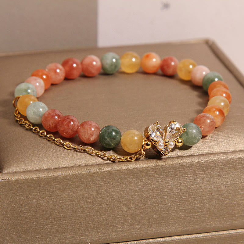 Buddha Stones Citrine Green Crystal Prosperity Bracelet - image 1