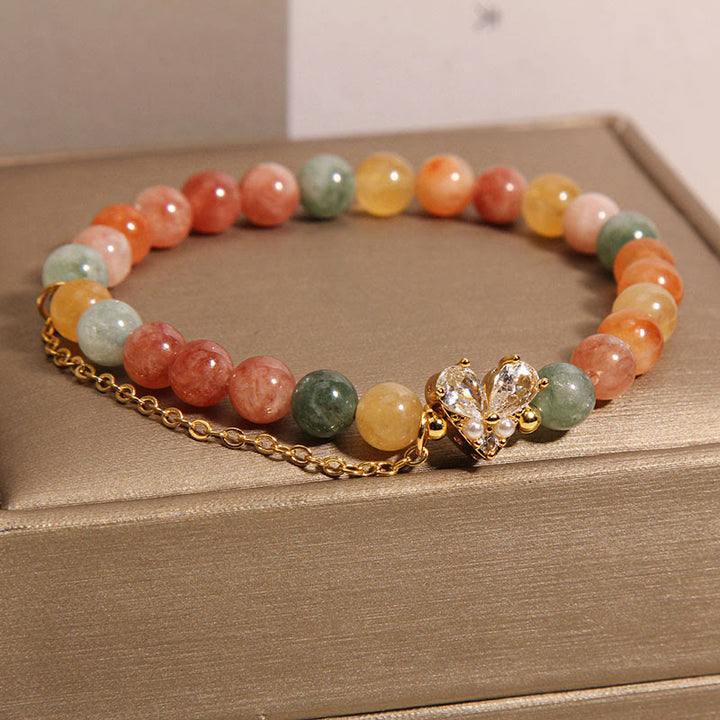 Buddha Stones Citrine Green Crystal Prosperity Bracelet - image 1