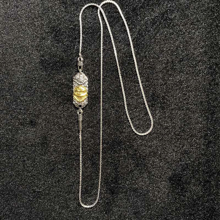 Buddha Stones 925 Sterling Silver Tibet Yellow Jambhala God of Wealth Blessing Necklace Pendant - image 21