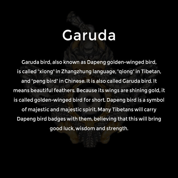 Buddha Stones 925 Sterling Silver Tibet Garuda Bird Dzi Bead Protection Necklace Pendant - image 8