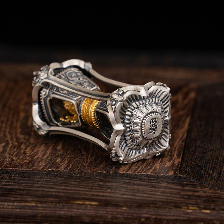 Buddha Stones 925 Sterling Silver Tibetan Zakiram Goddess of Wealth Blessing Necklace Pendant - image 4