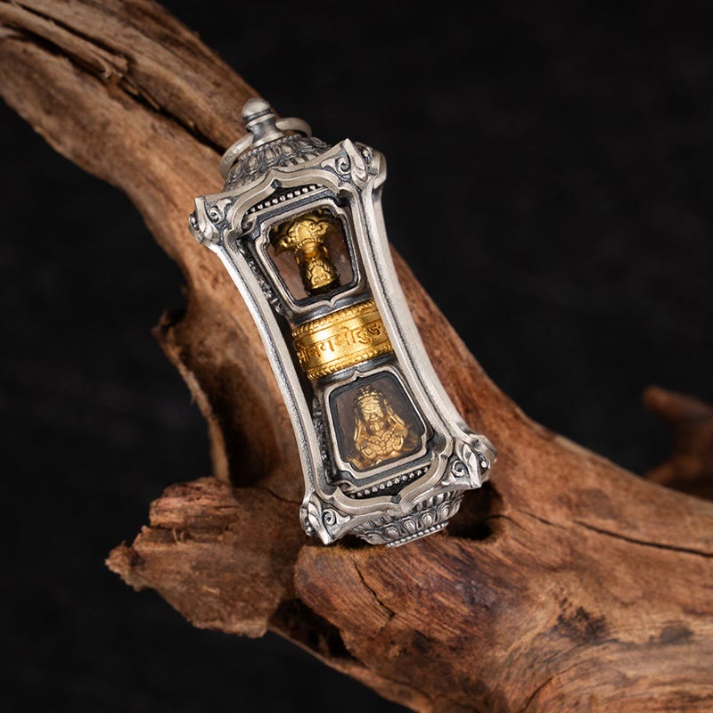 Buddha Stones 925 Sterling Silver Tibetan Zakiram Goddess of Wealth Blessing Necklace Pendant - Zakiram(Pendant Only) - image 0