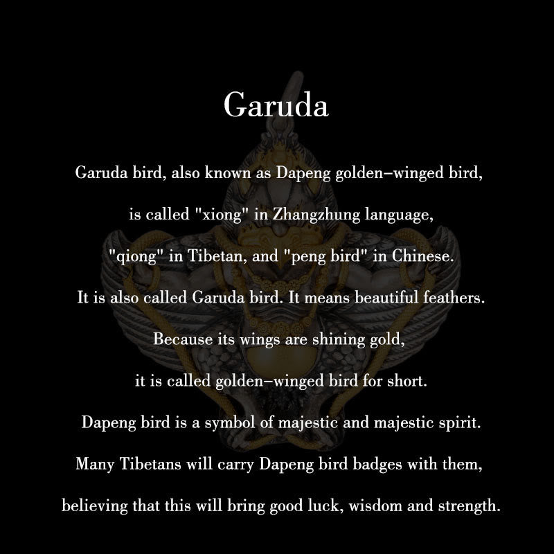 Buddha Stones 925 Sterling Silver Tibetan Garuda Bird Wisdom Necklace Pendant - image 10