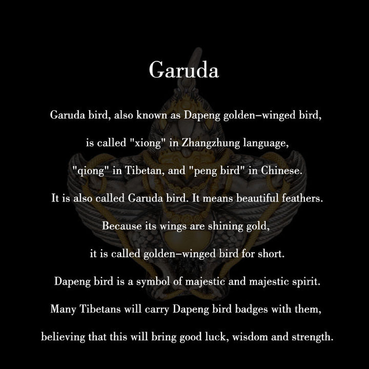 Buddha Stones 925 Sterling Silver Tibetan Garuda Bird Wisdom Necklace Pendant - image 10