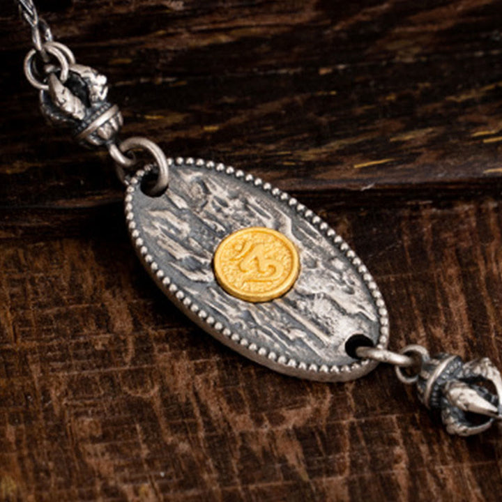 Buddha Stones 925 Sterling Silver Tibetan Zakiram Goddess of Wealth Bodhisattva Tara Om Mani Padme Hum Protection Metal Chain Necklace - image 4