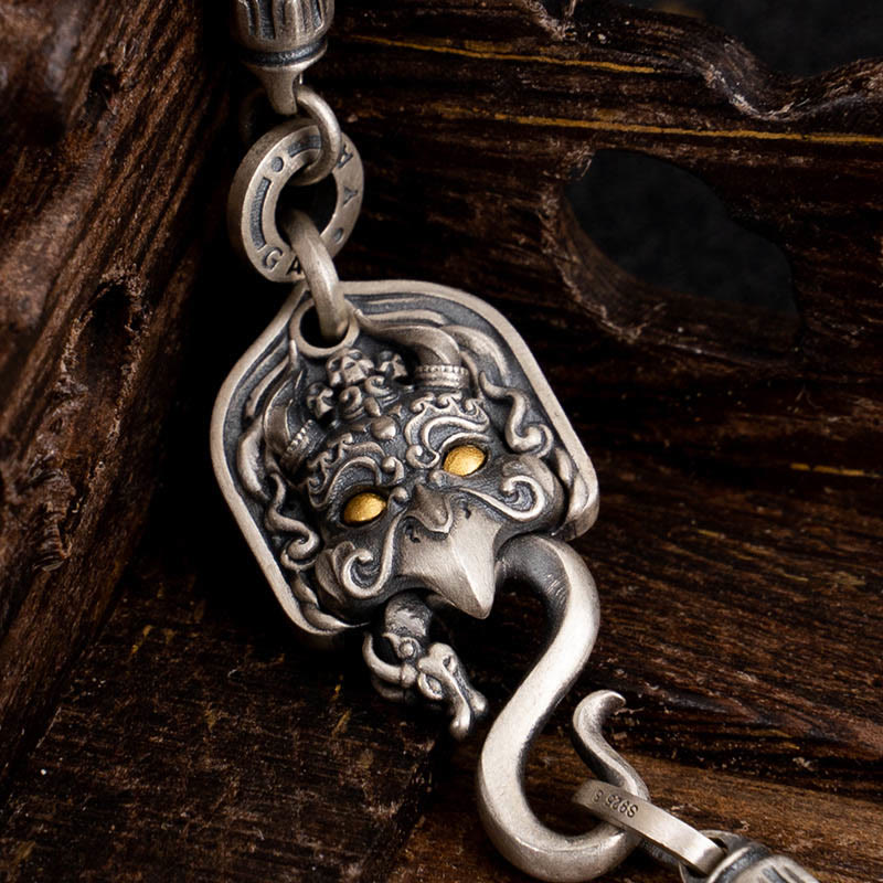 Buddha Stones 925 Sterling Silver Tibetan Garuda Bird Wisdom Metal Chain Necklace - image 8