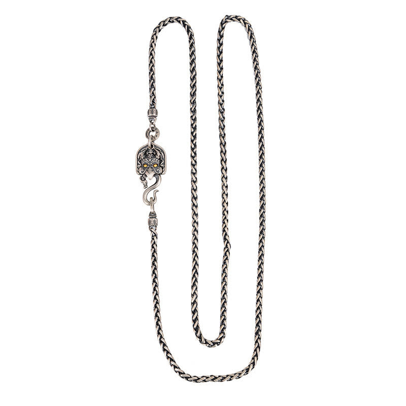 Buddha Stones 925 Sterling Silver Tibetan Garuda Bird Wisdom Metal Chain Necklace - image 11