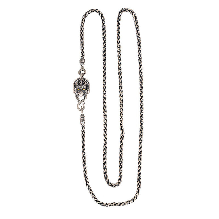 Buddha Stones 925 Sterling Silver Tibetan Garuda Bird Wisdom Metal Chain Necklace - image 11