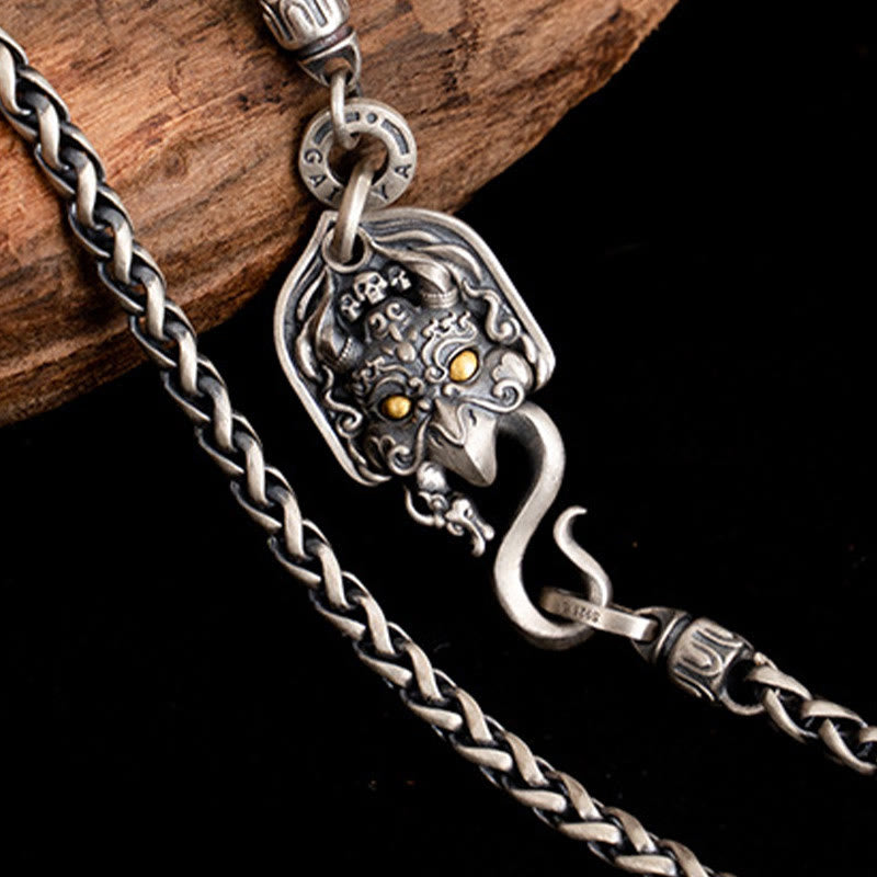 Buddha Stones 925 Sterling Silver Tibetan Garuda Bird Wisdom Metal Chain Necklace - image 9