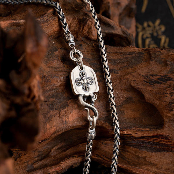 Buddha Stones 925 Sterling Silver Tibetan Garuda Bird Wisdom Metal Chain Necklace - image 2