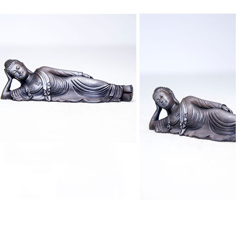 Buddha Stones Reclining Buddha Shakyamuni Iron Powder Rust Cast Resin Statue Home Decoration - image 29