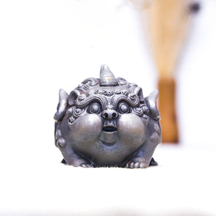 Buddha Stones Handmade Wealth PiXiu Iron Powder Rust Cast Resin Statue Home Decoration - image 23
