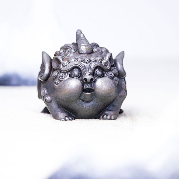 Buddha Stones Handmade Wealth PiXiu Iron Powder Rust Cast Resin Statue Home Decoration - image 21