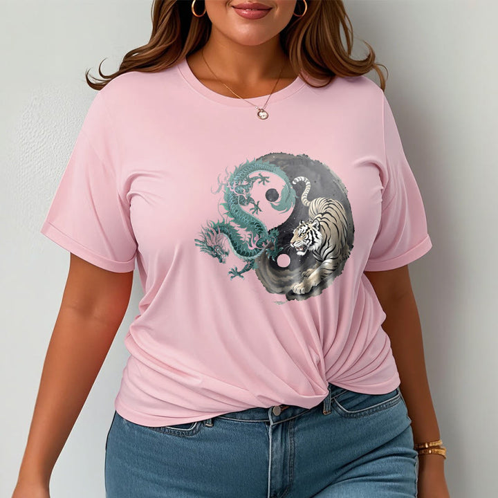 Buddha Stones Tiger Dragon Yin Yang Cotton Tee T-shirt - image 19