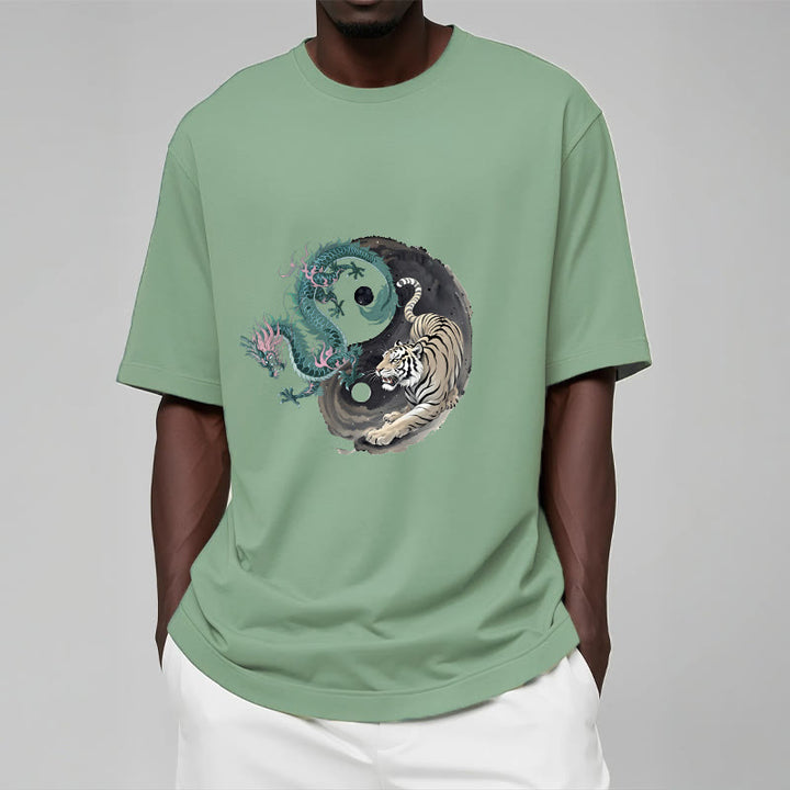 Buddha Stones Tiger Dragon Yin Yang Cotton Tee T-shirt - image 15