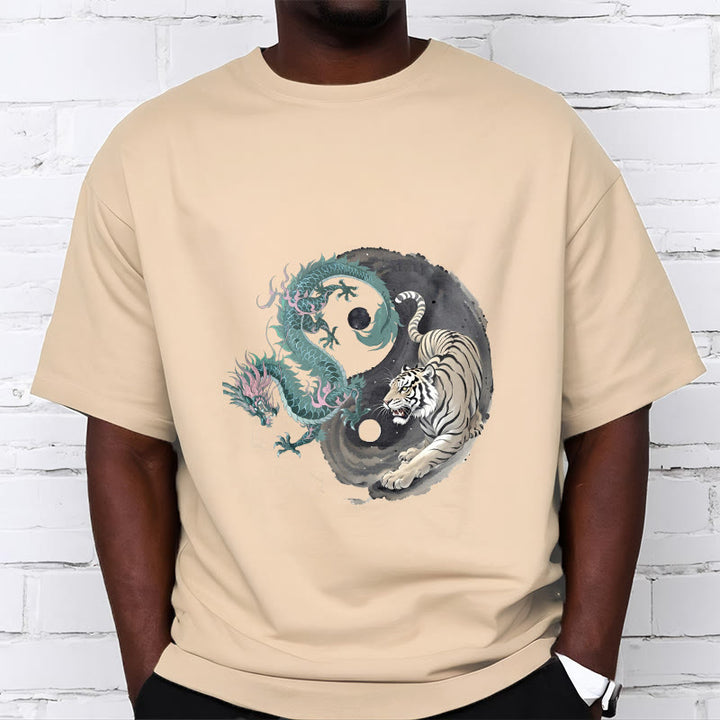 Buddha Stones Tiger Dragon Yin Yang Cotton Tee T-shirt - image 10