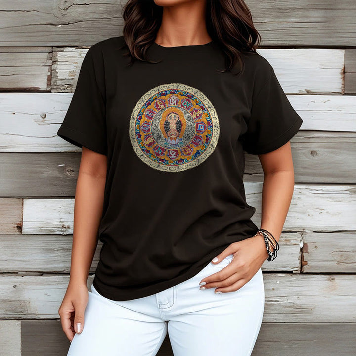 Buddha Stones Dorje Vajra Mandala Buddha Cotton Tee T-shirt - image 3
