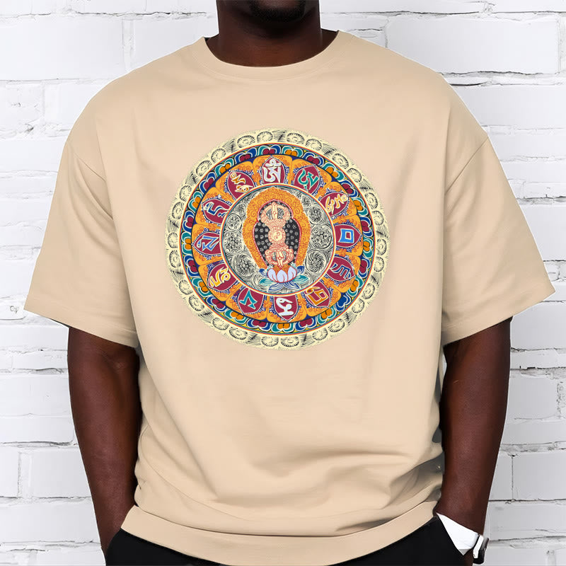 Buddha Stones Dorje Vajra Mandala Buddha Cotton Tee T-shirt - image 1