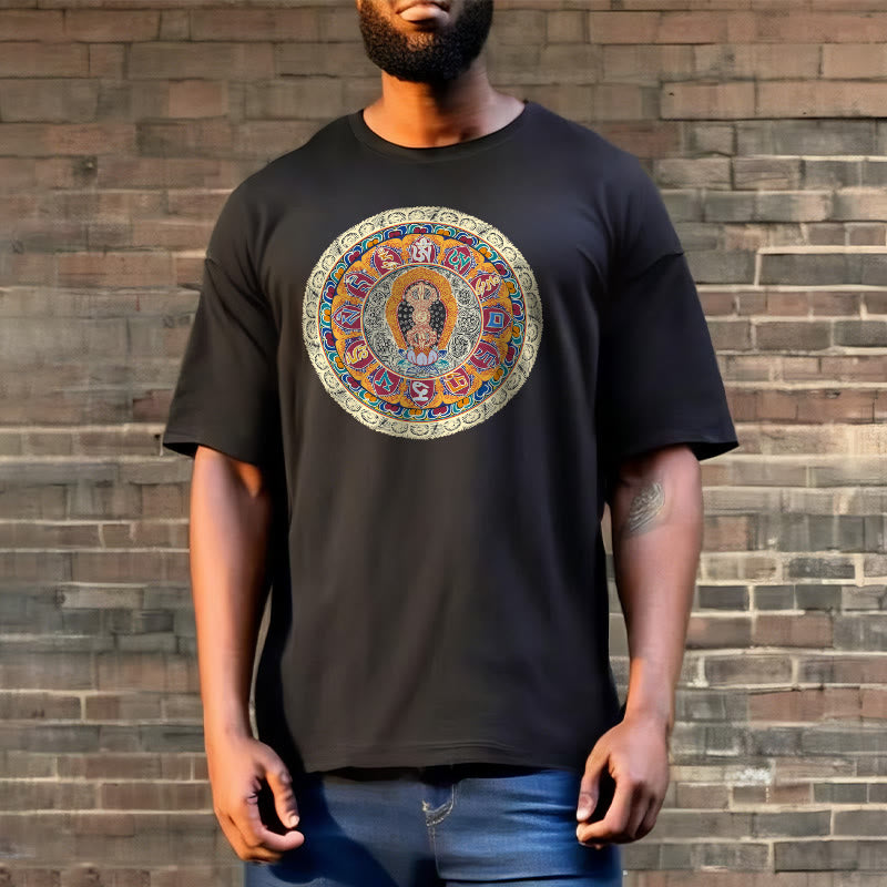 Buddha Stones Dorje Vajra Mandala Buddha Cotton Tee T-shirt - image 4