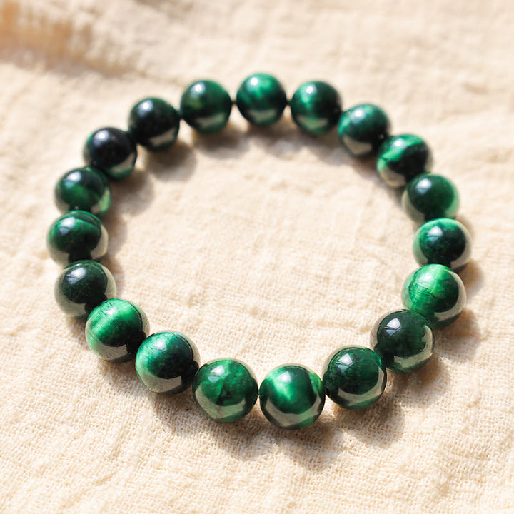 Buddha Stones Various Tiger Eye Confidence Bracelet - Green Tiger Eye(Wrist Circumference: 14-16cm) - 10mm - image 39