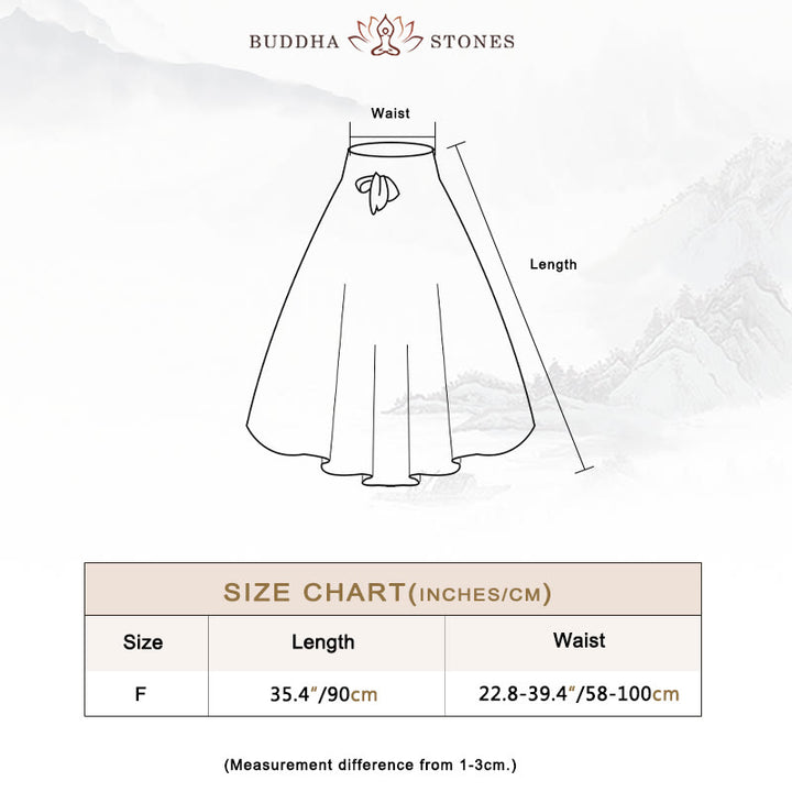 Buddha Stones Two Style Wear Bohemian Summer Elephant Lines Lace-up Skirt Dress - image 5