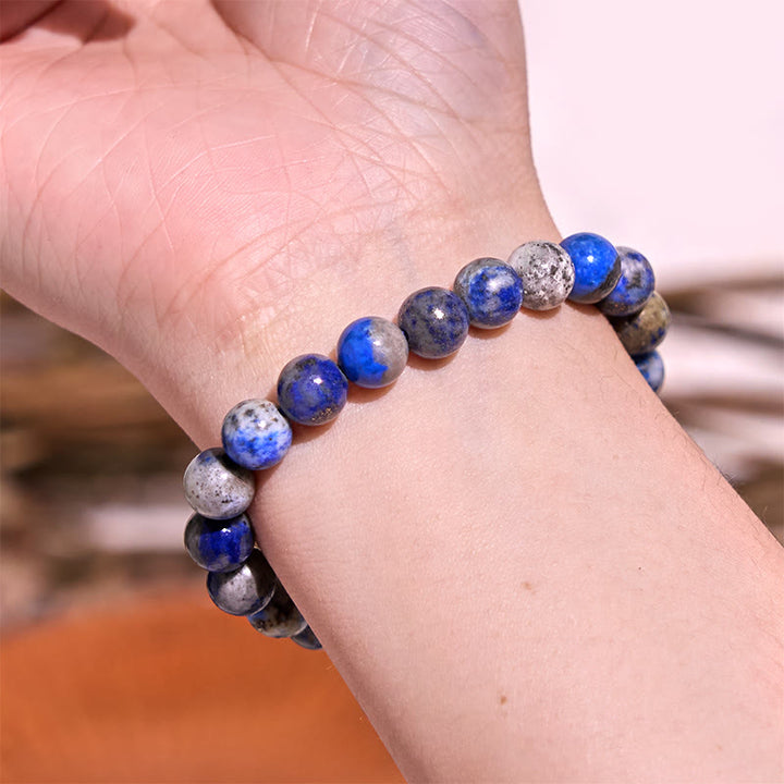 Buddha Stone Various Crystals Malachite Lazurite Lapis Lazuli Hemimorphite Calmness Bracelet - image 7