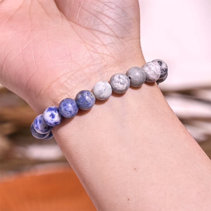 Buddha Stone Various Crystals Malachite Lazurite Lapis Lazuli Hemimorphite Calmness Bracelet - image 22