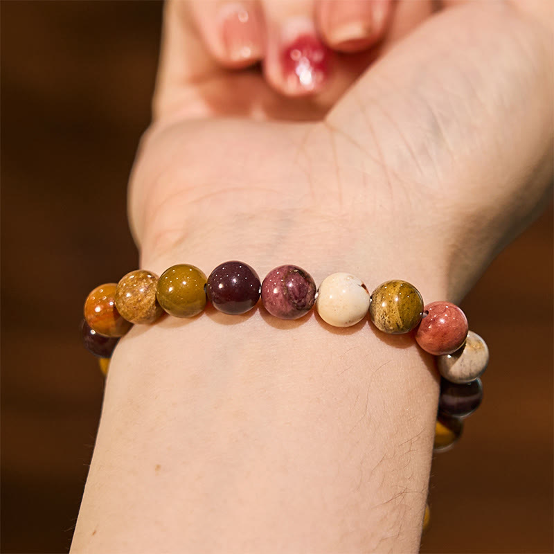 Buddha Stone Various Crystals Malachite Lazurite Lapis Lazuli Hemimorphite Calmness Bracelet - image 25