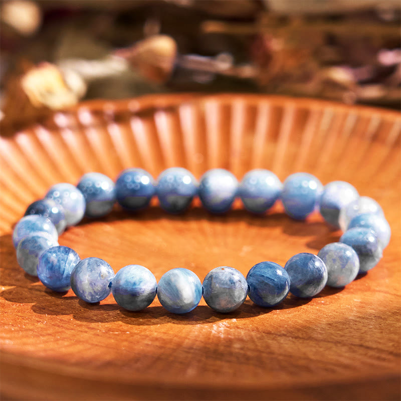 Buddha Stone Various Crystals Malachite Lazurite Hemimorphite Calmness Bracelet - Kyanite(Wrist Circumference: 14-16cm) - image 63