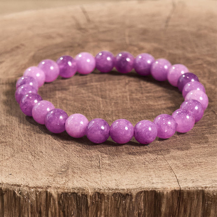 Buddha Stone Various Crystals Malachite Lazurite Lapis Lazuli Hemimorphite Calmness Bracelet - Lepidolite(Wrist Circumference: 14-16cm) - image 83