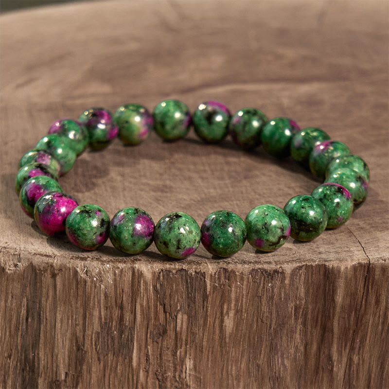 Buddha Stone Various Crystals Malachite Lazurite Lapis Lazuli Hemimorphite Calmness Bracelet - Ruby Zoisite(Wrist Circumference: 14-16cm) - image 89