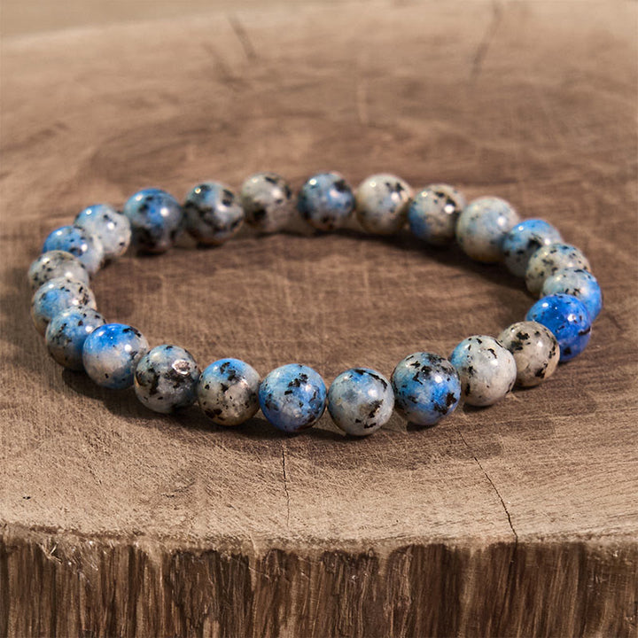 Buddha Stone Various Crystals Malachite Lazurite Hemimorphite Calmness Bracelet - K2 stone(Wrist Circumference: 14-16cm) - image 92