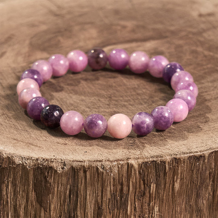 Buddha Stone Various Crystals Malachite Lazurite Lapis Lazuli Hemimorphite Calmness Bracelet - Purple Mica Stone(Wrist Circumference: 14-16cm) - image 98