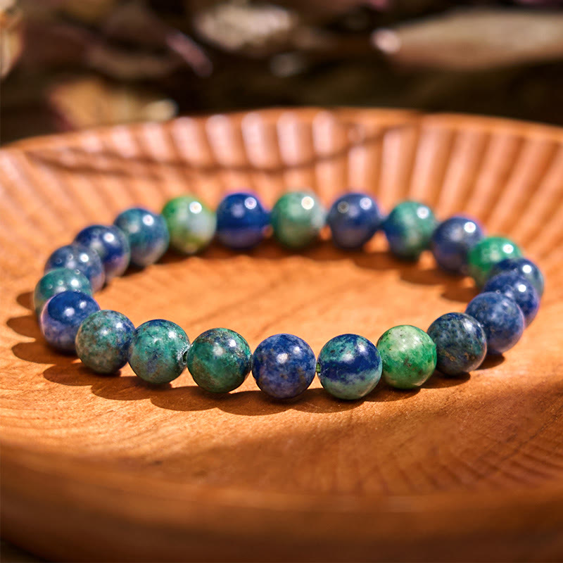 Buddha Stone Various Crystals Malachite Lazurite Hemimorphite Calmness Bracelet - Blue Green Lazurite(Wrist Circumference: 14-16cm) - image 104