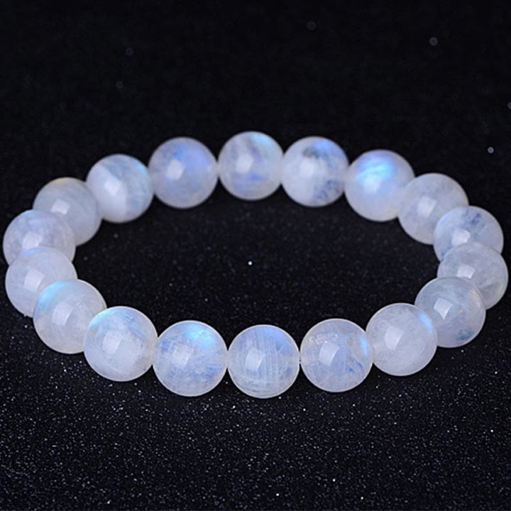 Buddha Stone Various Crystals Malachite Lazurite Hemimorphite Calmness Bracelet - Moonstone(Wrist Circumference: 14-17cm) - image 110