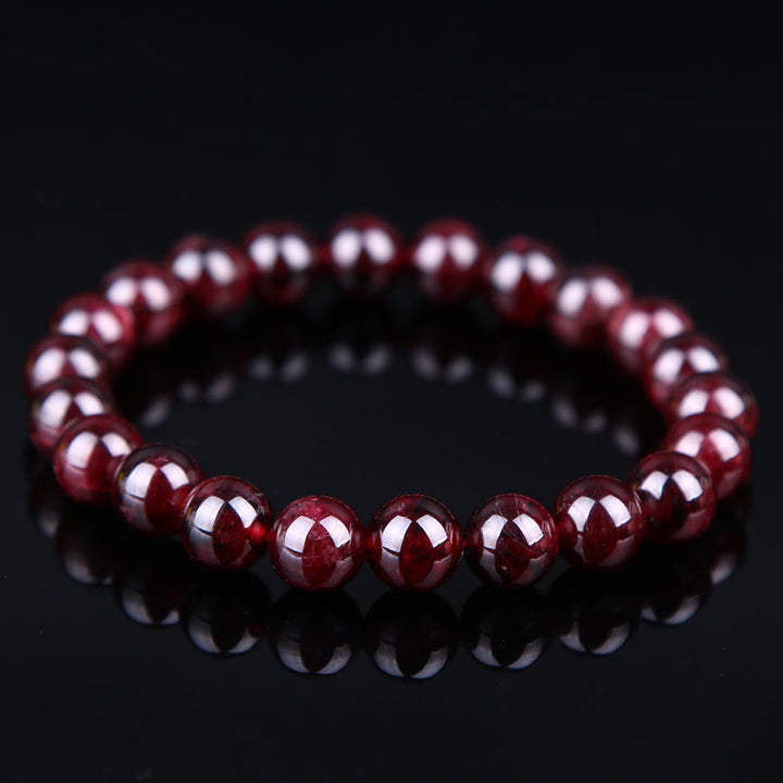 Buddha Stone Various Crystals Malachite Lazurite Lapis Lazuli Hemimorphite Calmness Bracelet - Garnet(Wrist Circumference: 14-16cm) - image 116
