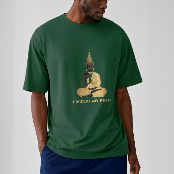 Buddha Stones I Accept My Path Cotton Tee T-shirt - image 9