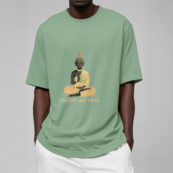 Buddha Stones I Accept My Path Cotton Tee T-shirt - image 19