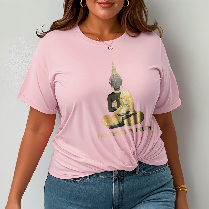 Buddha Stones I Accept My Path Cotton Tee T-shirt - image 15